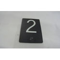 JAMB BRAILLE 2.5x3.5 WH/BLK PLSTC ADHV-2