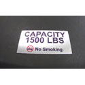 CAPACITY PLATE 2000 LBS S. STEEL FINISH