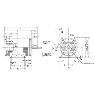 MOTOR 7.5HP 460/230V 213T 1800RPM