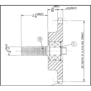 SPROCKET & SHAFT ASSY