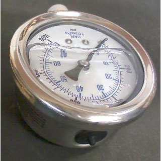 GAUGE, HYD, 1000PSI, GLY FILLED, BTM CON