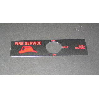 LABEL, CAR FIRE SERVICE