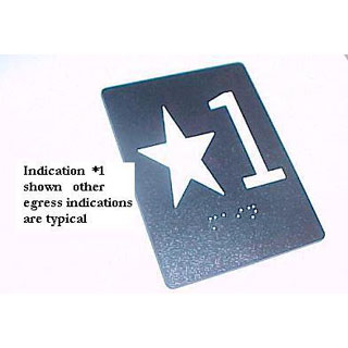 JAMB BRAILLE PLATE; WHITE ON BLACK; *2