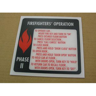 KIT, 1996 PHASE 2 FIRE SIGN ADHESIVE PL