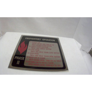 KIT, 1996 PHASE 2 FIRE SIGN ADHESIVE SS