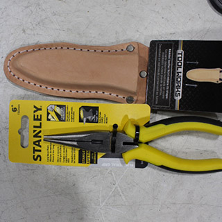 LONG NOSE WIRE PLIERS W/HOLSTER