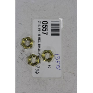 OTIS, 3/8-16 HEX. BRASS JAM NUT