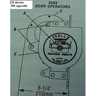 PEELLE, DOOR OPERTOR RH   0569RM