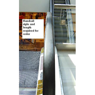 HANDRAIL 9300 ESC THERMOPLASTIC BLACK